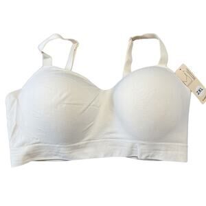 SHAPERMINT Essentials Supportive Comfort Wireless Shaper Bra Beige NWT XXL 2XL